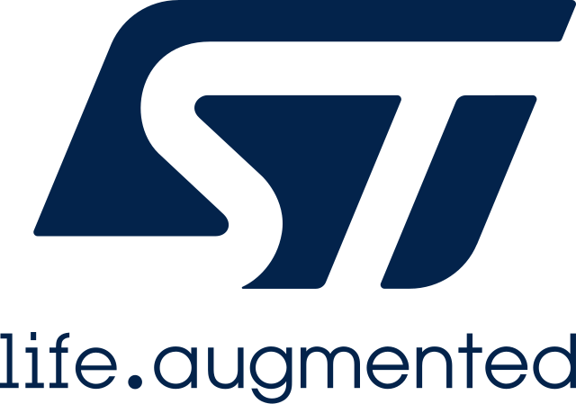 "STMicroelectronics logo - Pružalac poluprovodničkih rešenja za industrijska i automobilska tržišta."